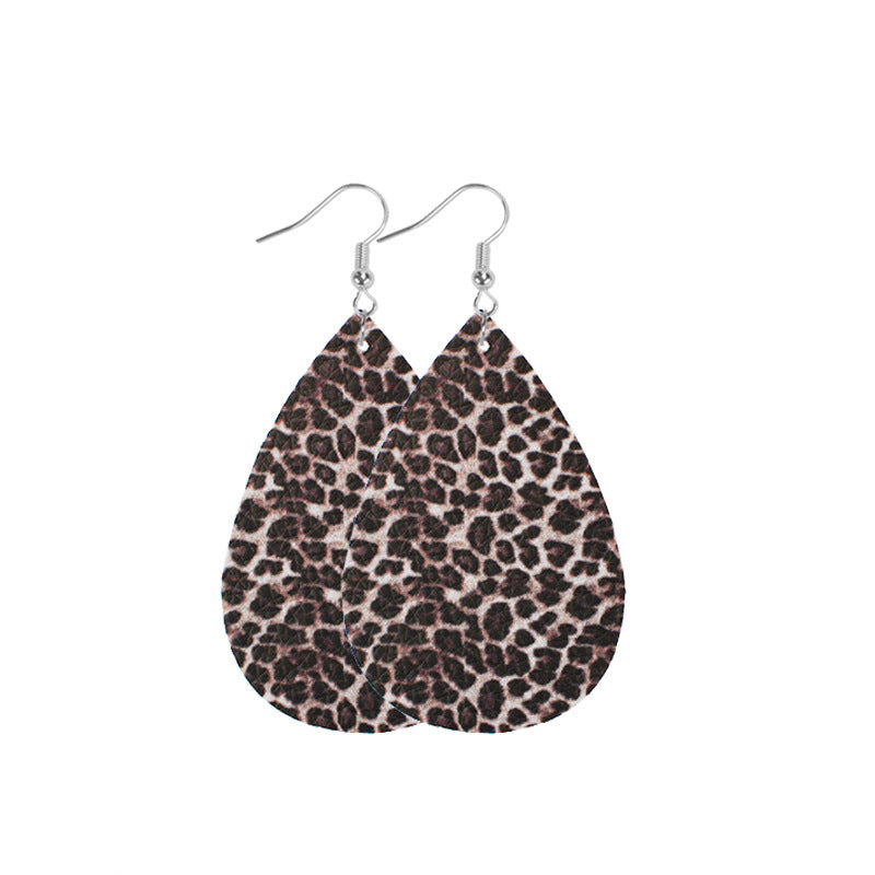 Western Style Leopard Print Cow Print Leather Double