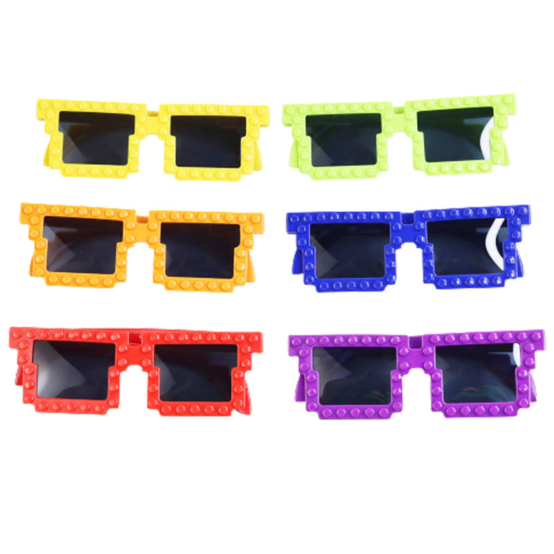 ABS Cute and Funny Building Block Mosaic Sunglasses