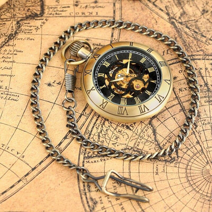 Mechanical Pocket Watch Roman Numerals