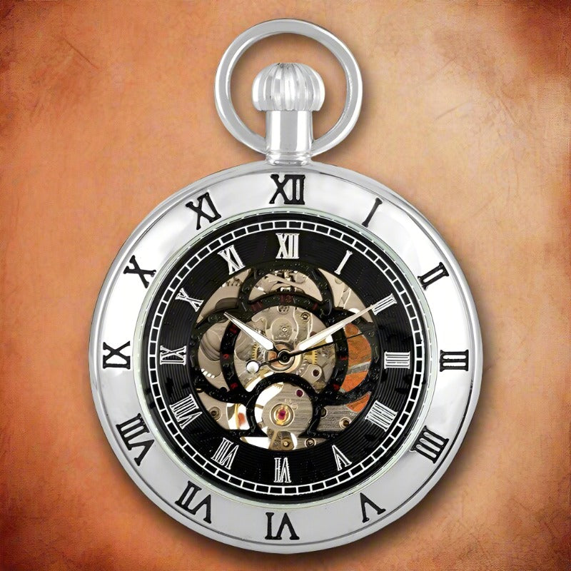 Mechanical Pocket Watch Roman Numerals