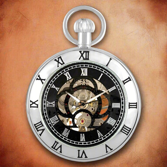 Mechanical Pocket Watch Roman Numerals