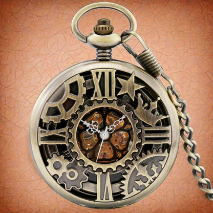 Mechanical Pocket Watch With Gears