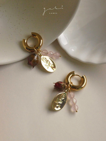 A Love Letter of Roses Chunky Hoop Earrings