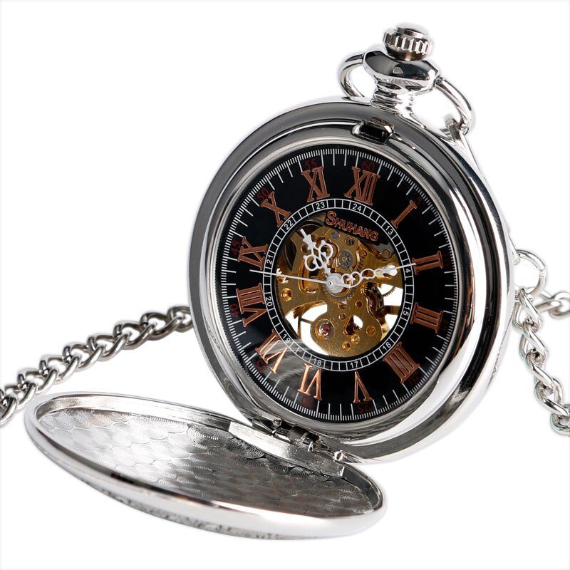 Silver Dragon Pocket Watch