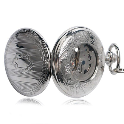 Silver Mechanical Pocket Watch