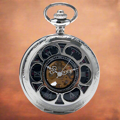 Silver Steampunk Pocket Watch