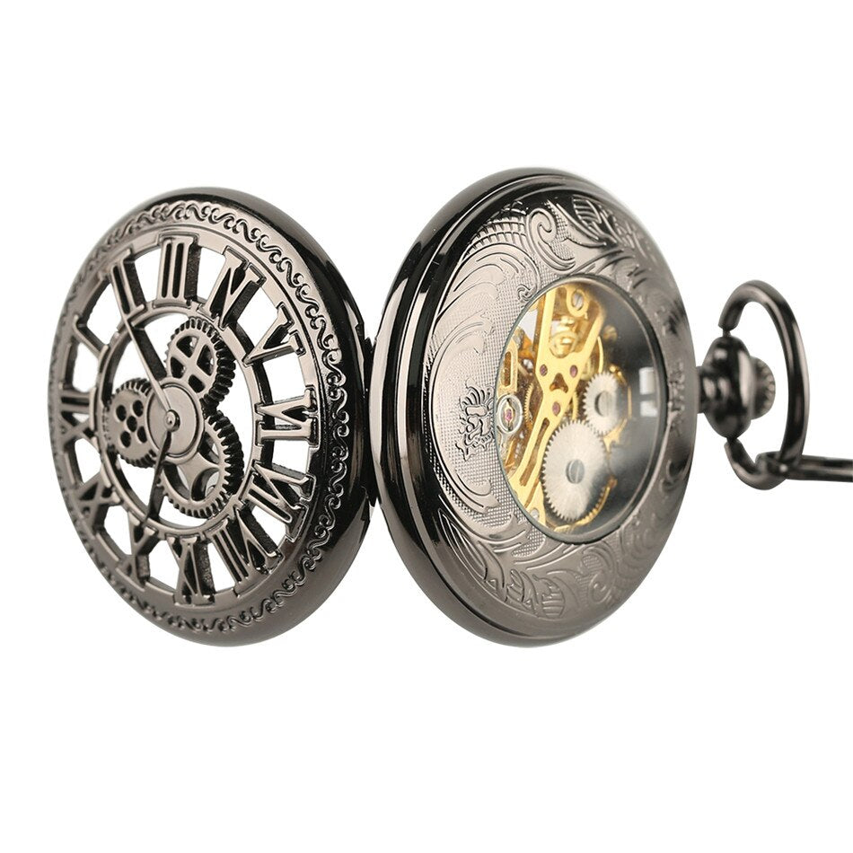 Steampunk Mens Mechanical Pocket Watch