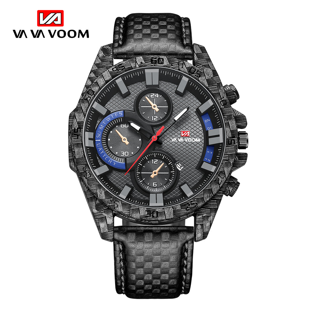 Men Watches Pilot Sport Chronograph Male Fashion Quartz Wrist Watch Waterproof Black Clock