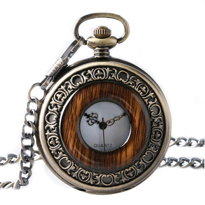 Vintage Wooden Pocket Watch