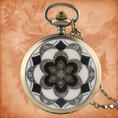 White Lotus Pocket Watch