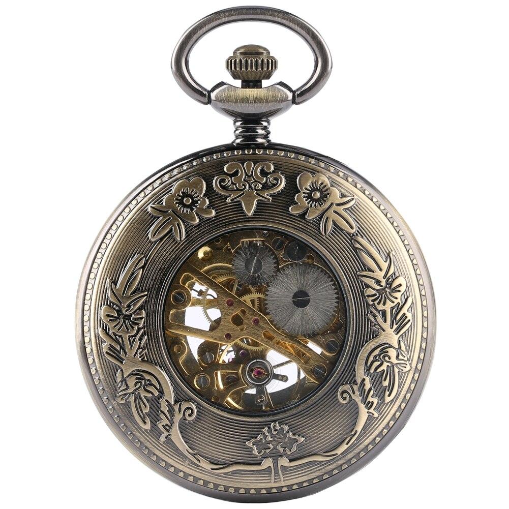 Wooden Pocket Watch Half-Hunter