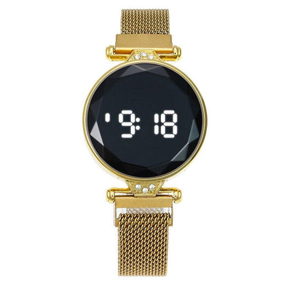 Women Milanese Magnetic Strap LED Digital Sport Watches