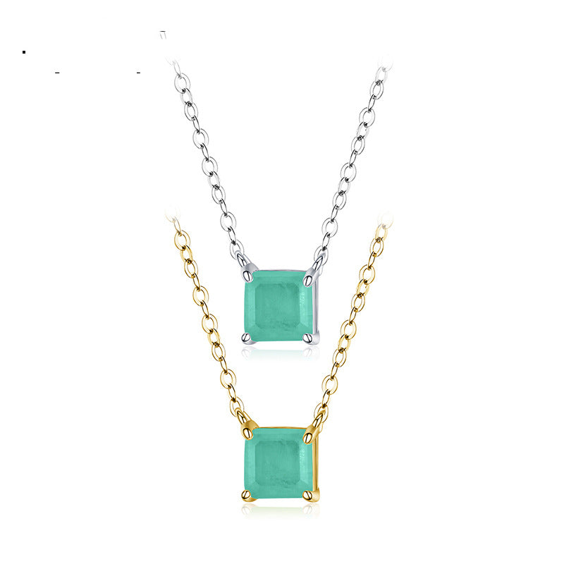 925 Silver Paraiba Tourmaline Necklace