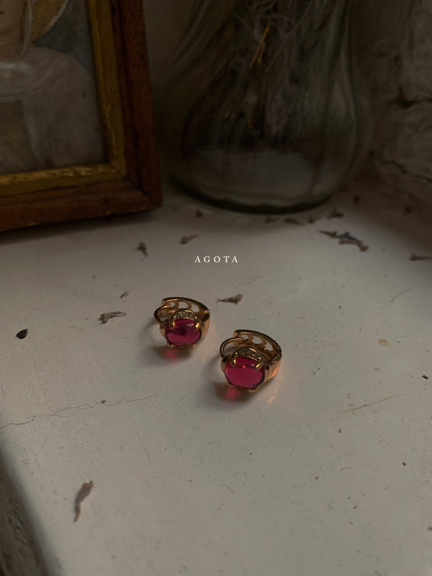 Agota Earrings - Rose Pink *Gold-plated // GABI EXCLUSIVE