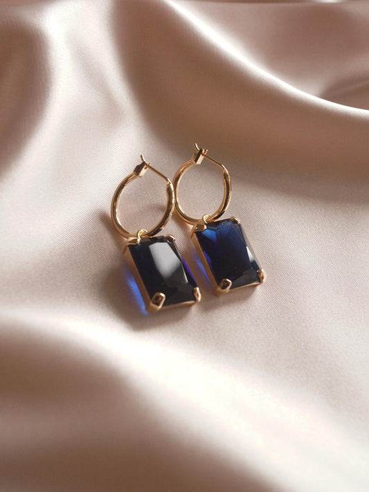 ANASTASIA Earrings - Midnight Blue *Gold-plated