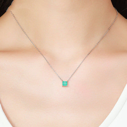 925 Silver Paraiba Tourmaline Necklace