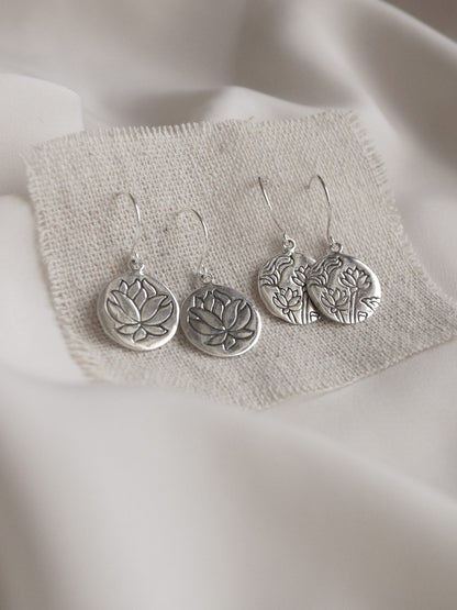 3 LOTUSES Earrings *925 sterling silver // GABI EXCLUSIVE