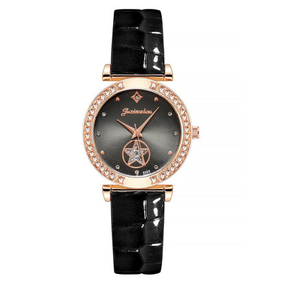 Women Green Qualities Diamond Studded Quartz Watch