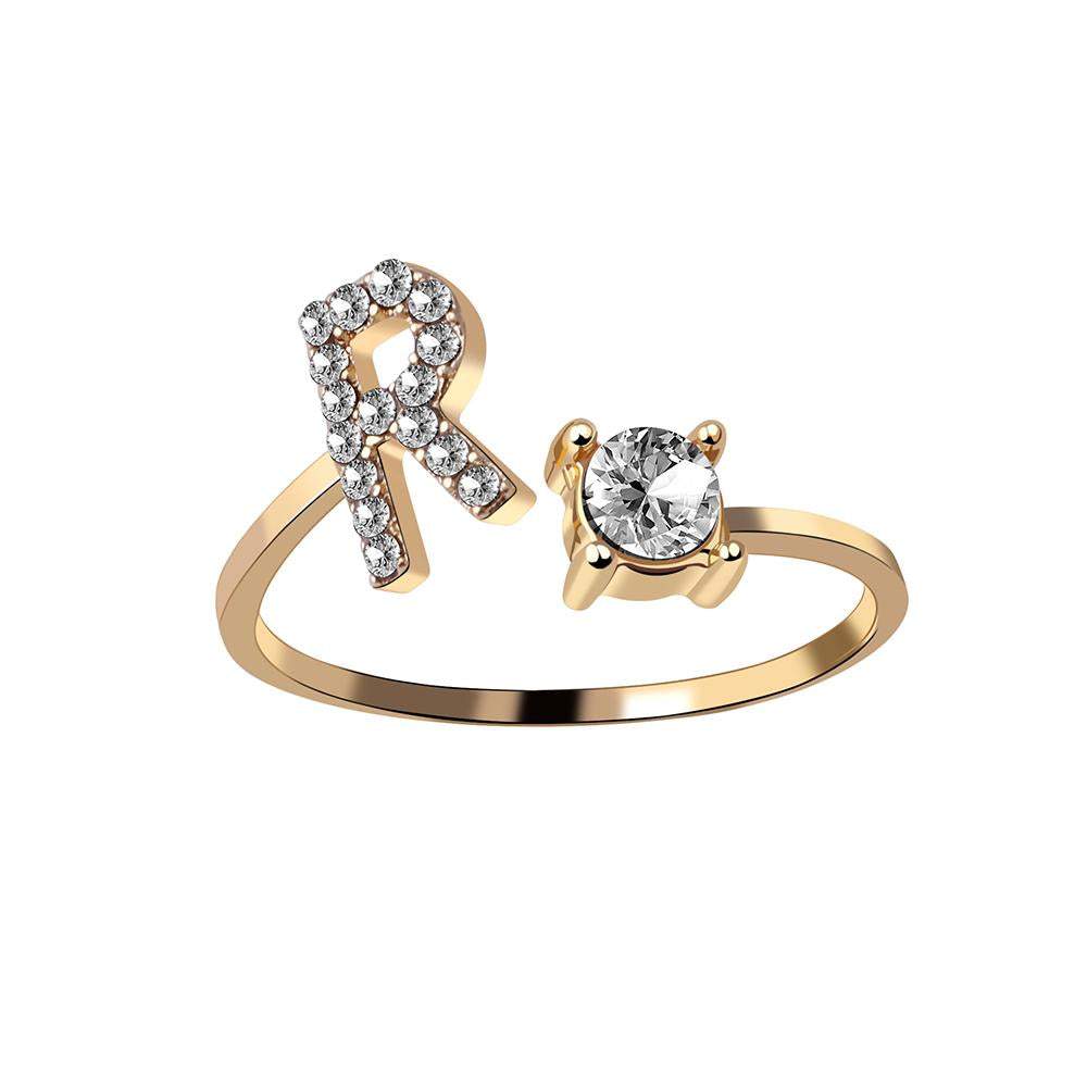 A-Z 26 Letters Adjustable Opening Rings