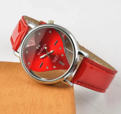 Women Leather Strap LOVE Quartz Watch