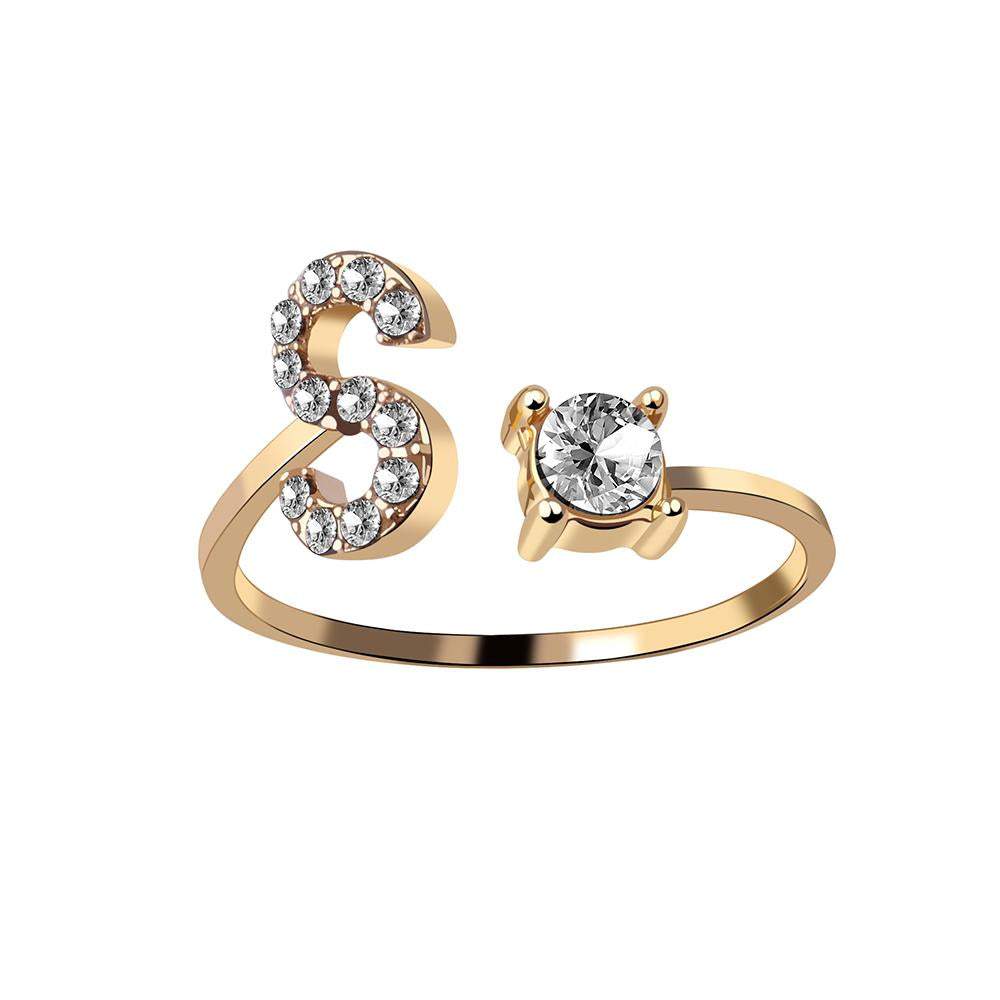 A-Z 26 Letters Adjustable Opening Rings