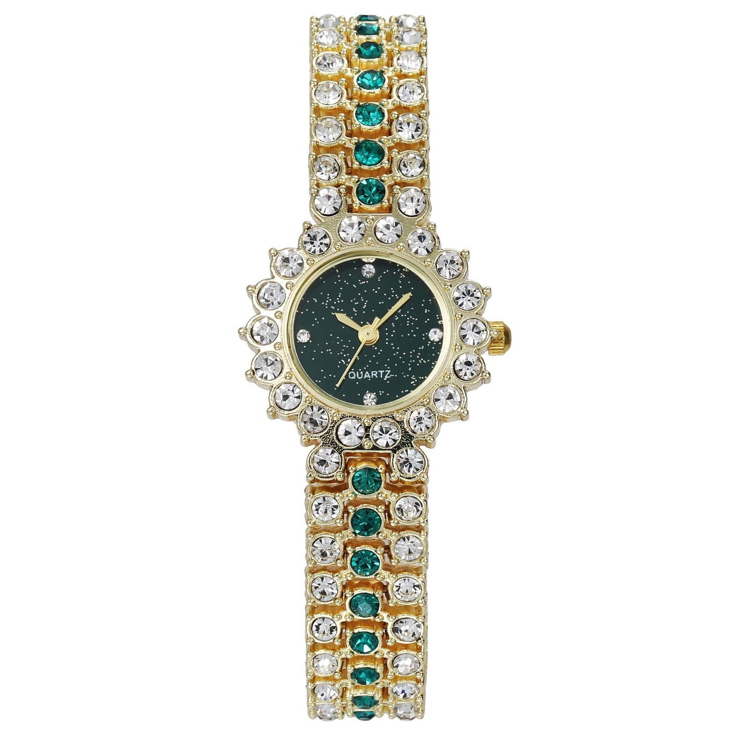 Women Watch Rhinestone Steel Quartz Fashion Wristwatch LLZ13856