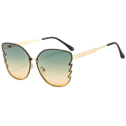 Metal Butterfly Frame Color Sunglasses