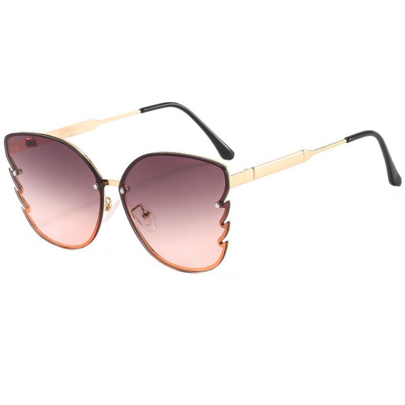 Metal Butterfly Frame Color Sunglasses