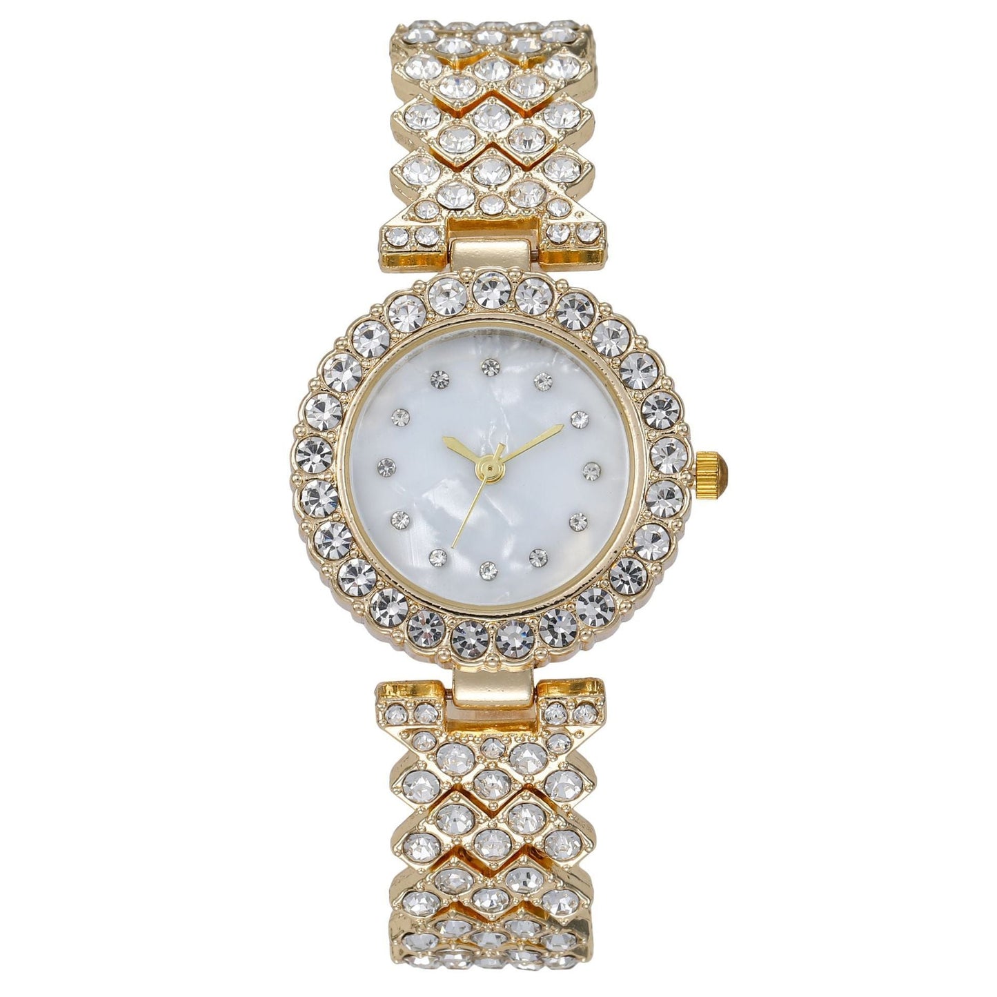 Women Watch Rhinestone Steel Quartz Fashion Wristwatch LLZ13868