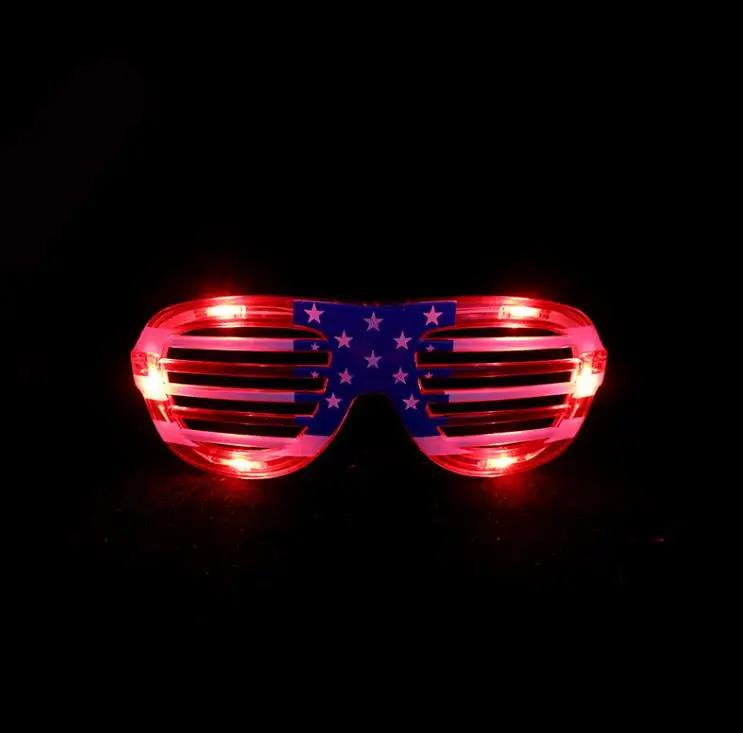 4th of July Party American Flag Independence Day LED Glasses