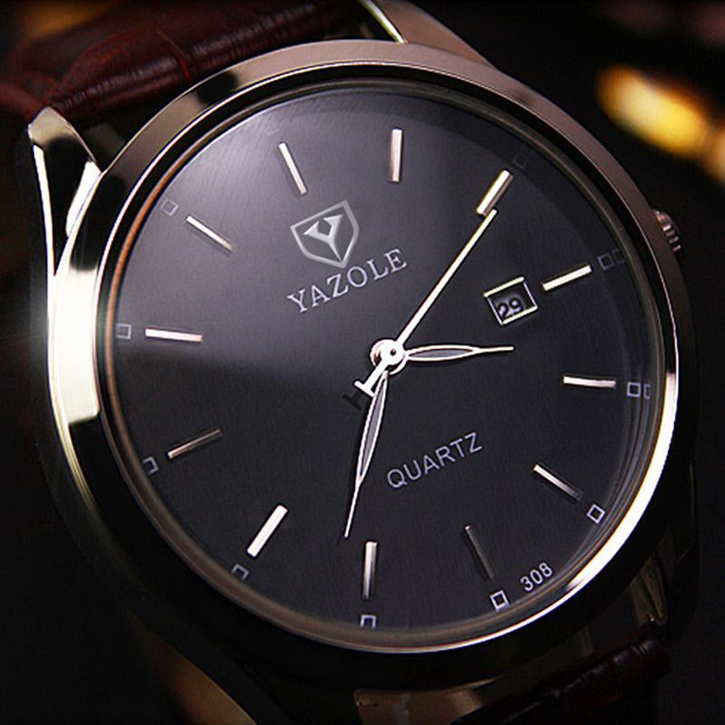 Yazole Watch Men Calendar Fashionable Blu-ray Male Quartz Watch