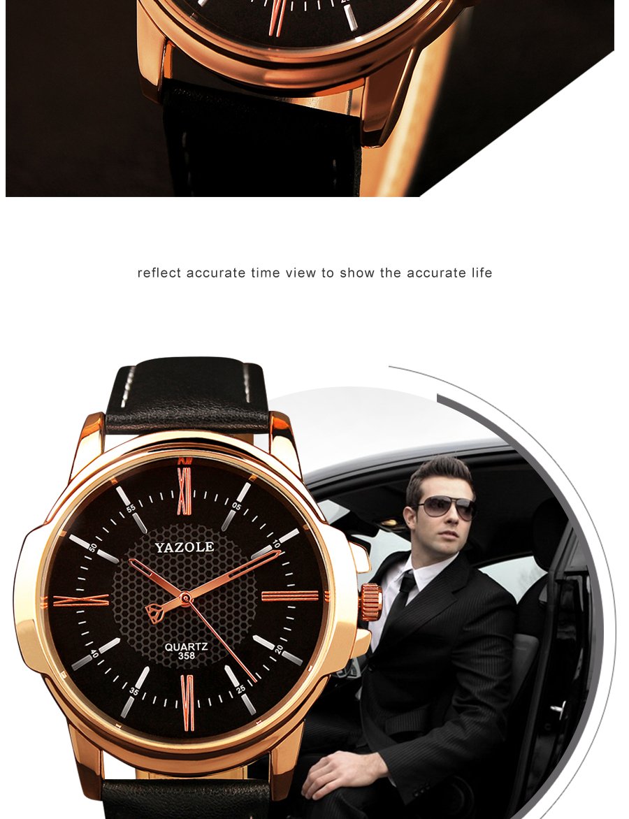 Yazole Brand Luxury Famous Business Men's Watch Male Clock Fashion Quartz Watch