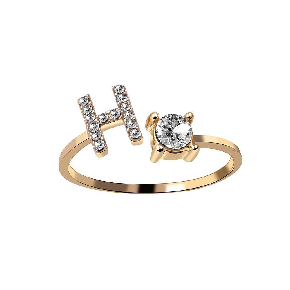 A-Z 26 Letters Adjustable Opening Rings