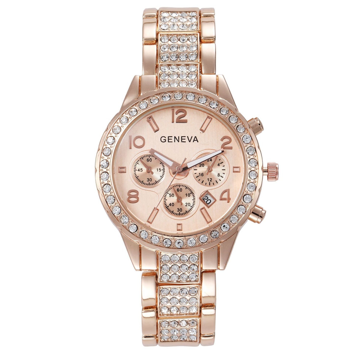 Women Watch Rhinestone Steel Quartz Fashion Wristwatch LLZ13872