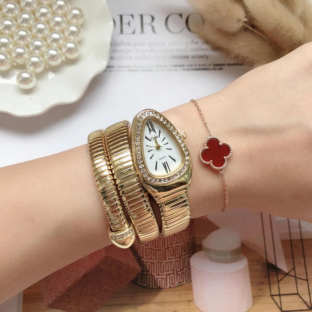 Women Snake Quartz Bangle Watches