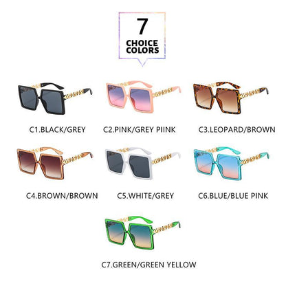 Women Chain Box Summer Sunglasses