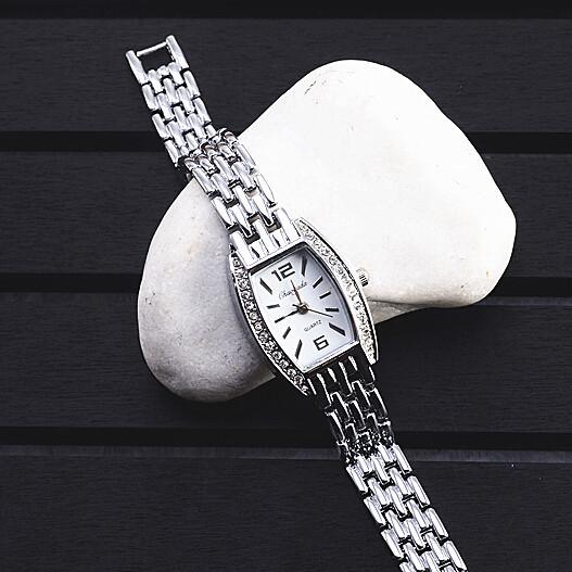 Women Rhinestone Quartz Watches Stainless Steel Wristwatches