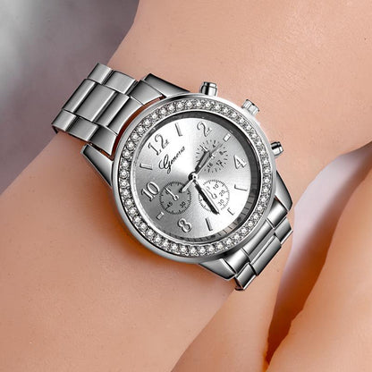 Women Classic Watches Stainless Steel Wristwatch