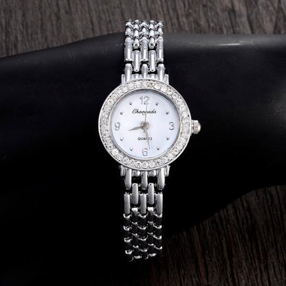 Women Rhinestone Quartz Watches Stainless Steel Wristwatches