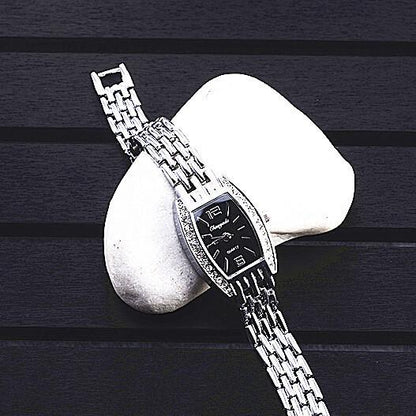 Women Rhinestone Quartz Watches Stainless Steel Wristwatches