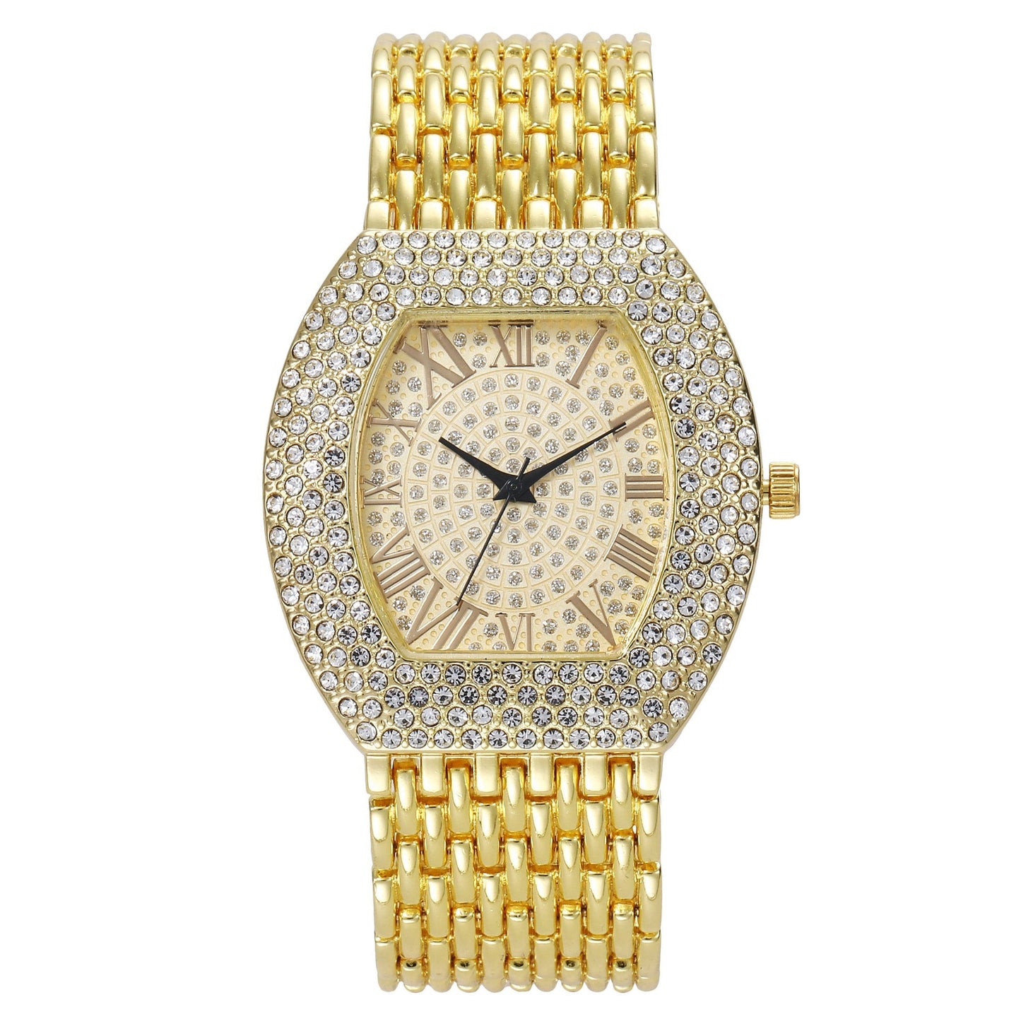 Women Watch Rhinestone Steel Quartz Fashion Wristwatch LLZ13877