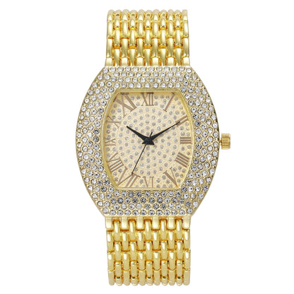 Women Watch Rhinestone Steel Quartz Fashion Wristwatch LLZ13877