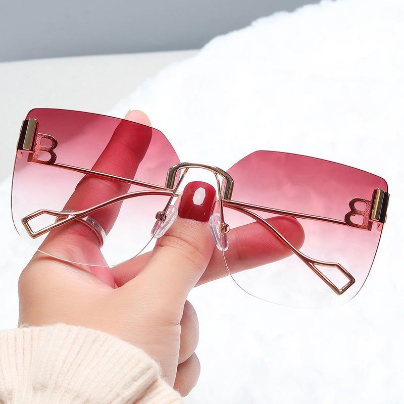 Women Frameless Square Sunglasses