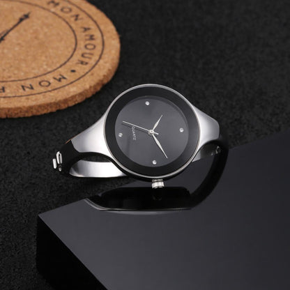 Women Luxury Stainless Steel Bangle Watches Quartz WristWatches