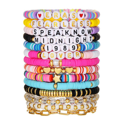 16 Pcs/Set Bohemian Taylor Colorful Rice Ball Bracelet Set