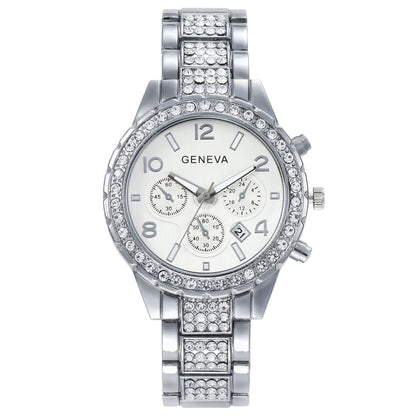 Women Watch Rhinestone Steel Quartz Fashion Wristwatch LLZ13872