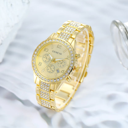 Women Watch Rhinestone Steel Quartz Fashion Wristwatch LLZ13872