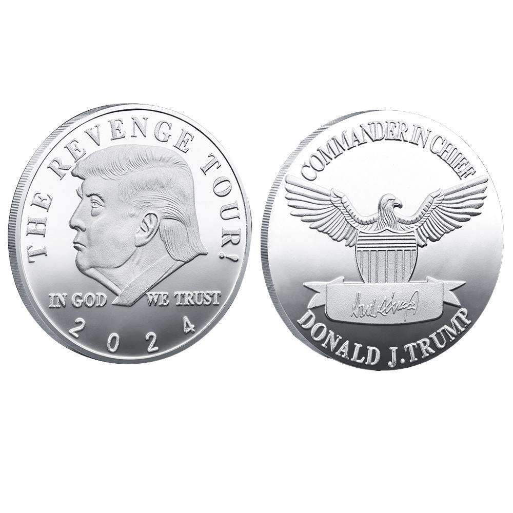 2024 President Donald Trump Silver Gold Plated Coin