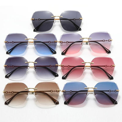 Women Summer Rimless Sunglasses