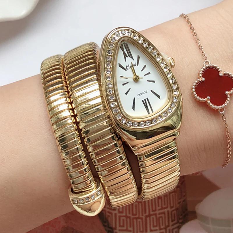 Women Snake Quartz Bangle Watches